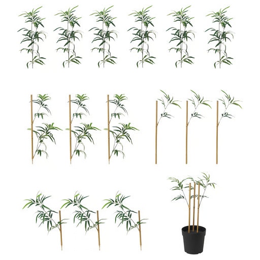 IKEA FEJKA bamboo plant leaves close-up showing realistic green foliage