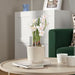 Premium artificial daffodil plant in white on table