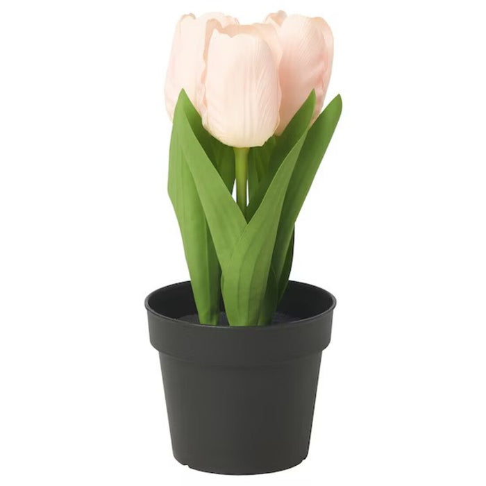 IKEA FEJKA Artificial potted plant, in/outdoor/tulip pink, 9 cm (3 ½ ")