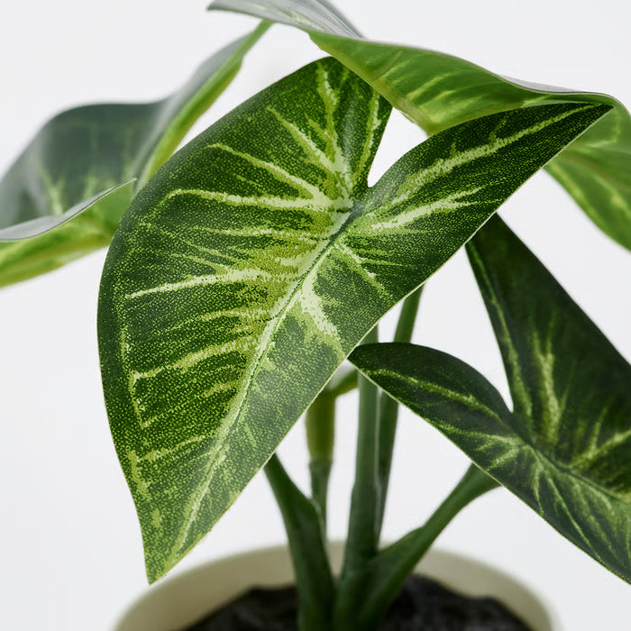  IKEA FEJKA artificial leaf plant set of 3 flat lay showing all three plants with individual pots