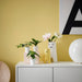  IKEA FEJKA artificial leaf plant set of 3 styled on wooden surface close grouping view