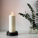 IKEA FENOMEN unscented pillar candle natural close-up showing wax texture and wick detail