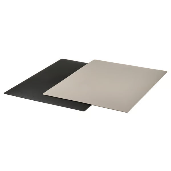 IKEA FINFÖRDELA bendable chopping board set of 2 black and dark grey-beige anti-slip flexible mats #20556913

