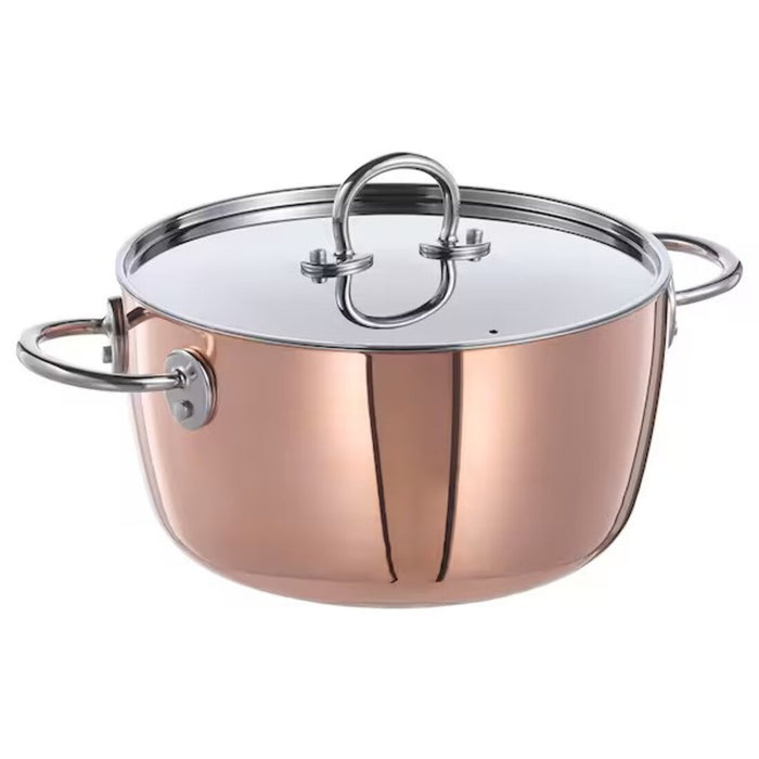IKEA FINMAT Pot with Lid - Copper/Stainless Steel Cookware