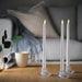  IKEA FINSMAK clear glass candlestick grouped in a set for table decor
