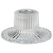 IKEA FINSMAK clear glass candlestick 4cm on plain background