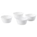 IKEA FISKTÄRNA white pie dish set of 4 tempered opal glass round bowls #30631945