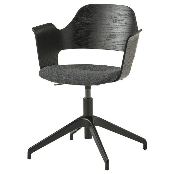 IKEA FJÄLLBERGET conference chair, black stained ash veneer/Gunnared dark grey