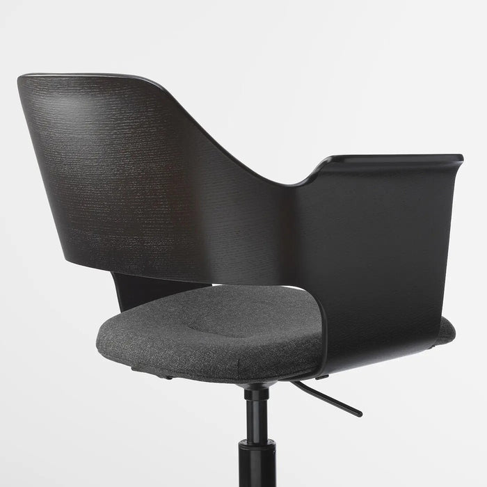 IKEA FJÄLLBERGET conference chair, black stained ash veneer/Gunnared dark grey