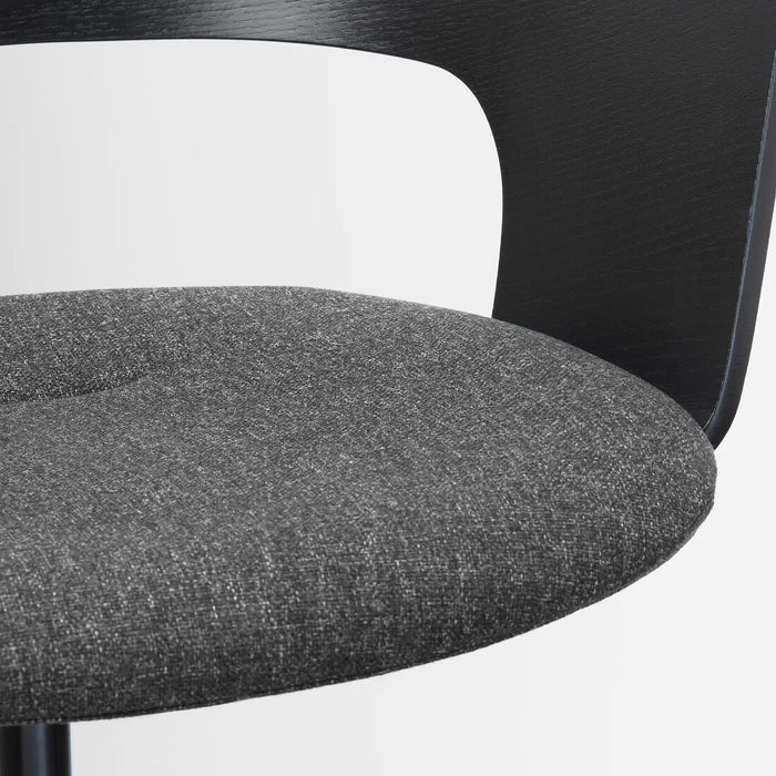 IKEA FJÄLLBERGET conference chair, black stained ash veneer/Gunnared dark grey