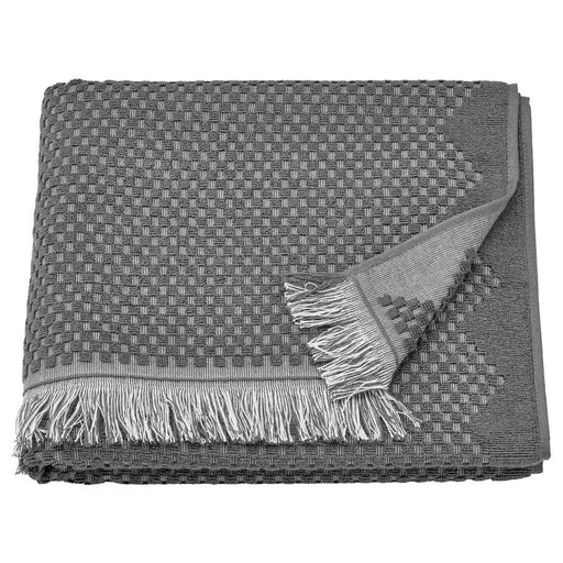 Soft and absorbent FJÄLLSTARR bath towel in dark grey-20580499