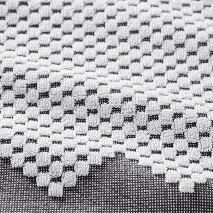 Close-up of the textured pattern on the FJÄLLSTARR Bath towel, 70x140 cm, in a soothing shade.