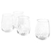 IKEA FJÄLLUGGLA clear crystalline drinking glass 37cl, pack of 4, product view #30628721