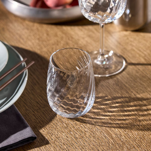 IKEA FJÄLLUGGLA clear crystalline drinking glass 37cl, alternate product view