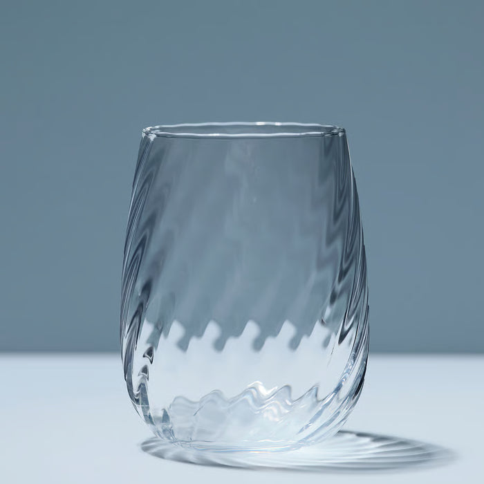 IKEA FJÄLLUGGLA clear 37cl glass, additional angle showing rim and base