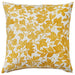 IKEA FJUNKLOCKA cushion cover yellow white 50x50cm foliage print front view on white background #30622088