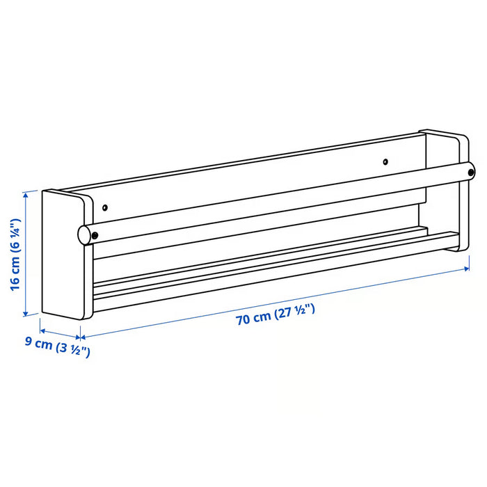 IKEA FLISAT Wall storage, pale pink, 70x9x16 cm (27 ½x3 ½x6 ¼ ")