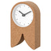 IKEA FLODKRÄFTA cork white silent desk clock 8x15cm triangular shape on wooden surface #30620452
