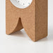  IKEA FLODKRÄFTA cork clock white face detail showing three hands and acrylic front