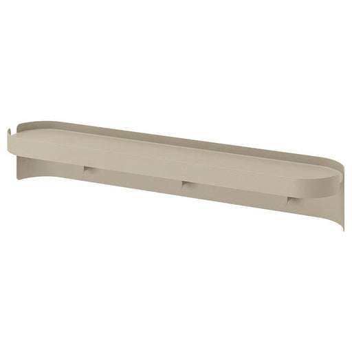 IKEA FLORSJÖN beige wall shelf with 3 hooks slim rectangular powder-coated steel bathroom storage #90605142
