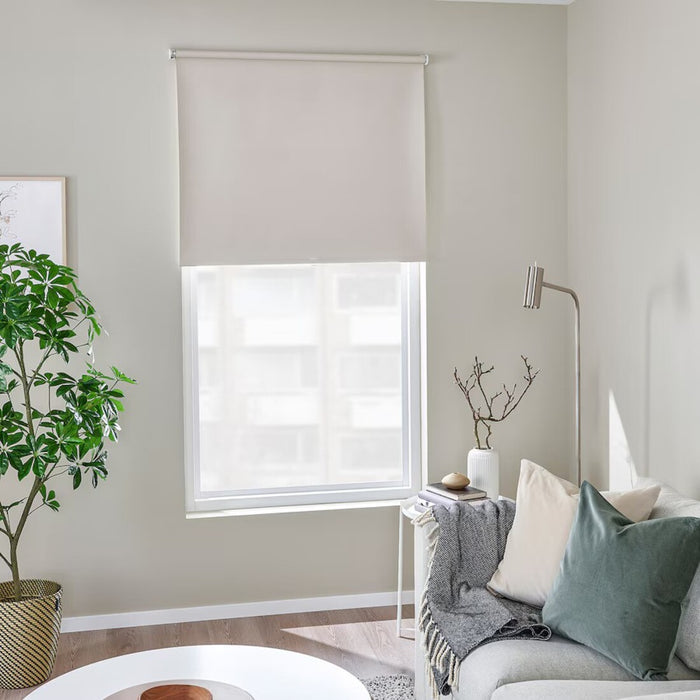 IKEA block-out roller blinds enhancing privacy in a living room-60538451
