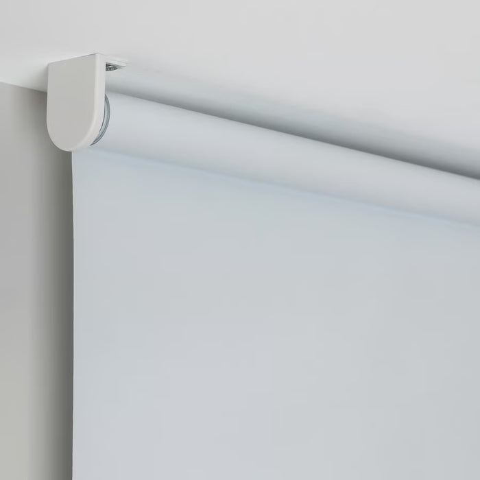  IKEA FÖNSTERBLAD white block-out blind on window demonstrating complete room darkening
