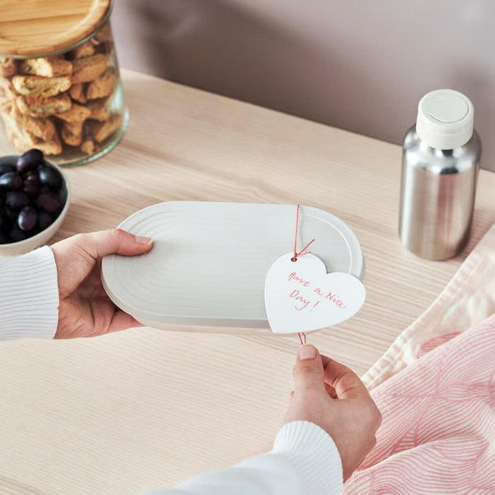 Ikea KORKEN Bottle-shaped jar with lid, clear glass, 0.4 l with Label with string, set of 9, white