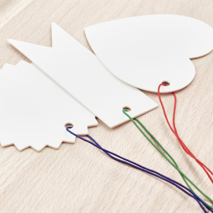 Organizational solution: IKEA FÖNSTERFIKUS set of 9 white label tags with strings-70582387