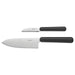 IKEA FÖRDUBBLA 2-piece knife set grey stainless steel blades with ergonomic handles front view #80436791