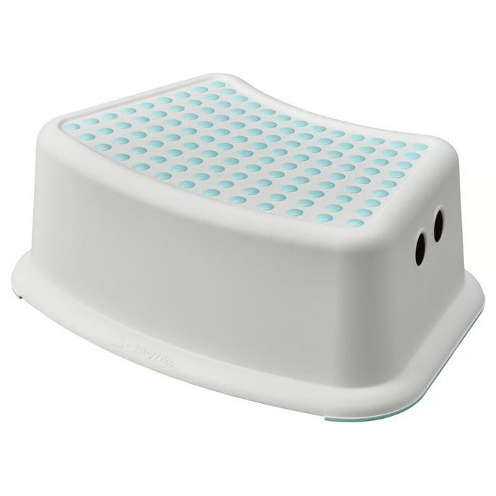 IKEA FÖRSIKTIG Children's stool, white/turquoise