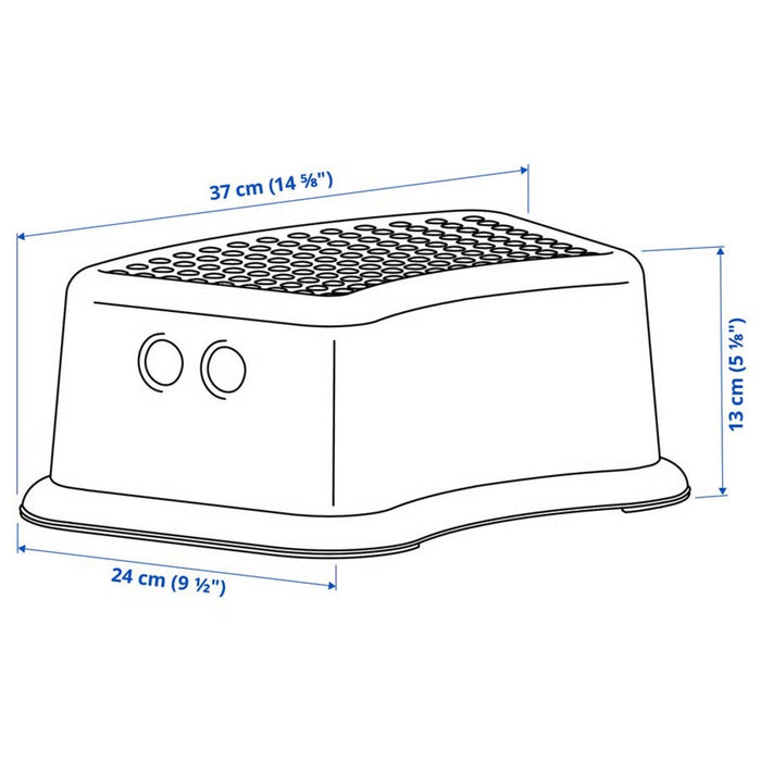 IKEA FÖRSIKTIG Children's stool, white/turquoise