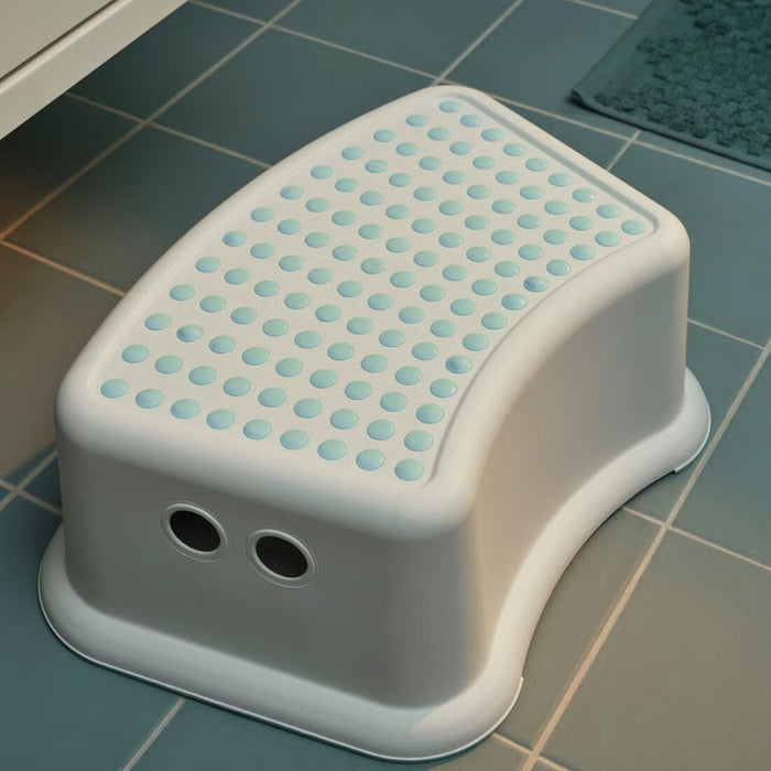 IKEA FÖRSIKTIG Children's stool, white/turquoise