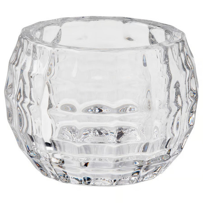 IKEA FROJDA Tealight Holder 6 cm with  ENSTAKA Scented tealight candle, Bonfire/grey, 3.5 hr, (Pack of 30)