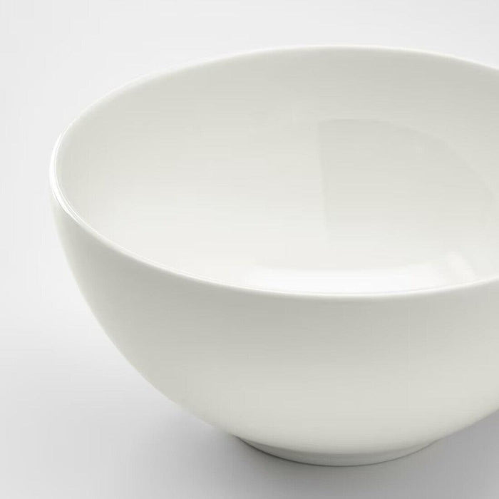 IKEA Dining Set with Woven Placemats, Chopsticks, White Bowls, Tissue Box, Natural and White