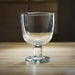 IKEA FRUKTDUVA clear glass goblet side view showing sturdy stem and base