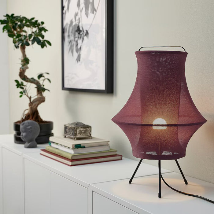 Digital Shoppy IKEA FYXNÄS Table Lamp illuminating a cozy living room with warm, soft lighting.  10487246