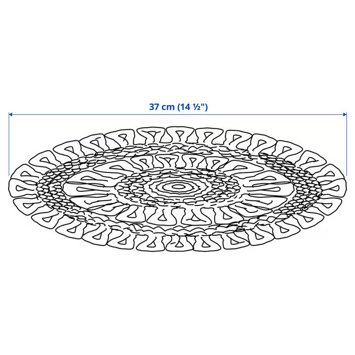 IKEA GALLSOPP place mat measurement diagram showing 37cm diameter