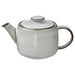 IKEA GLADELIG Teapot in matte grey stoneware with a handcrafted look, 1.2-liter capacity, ideal for serving tea with a modern, rustic aesthetic.

