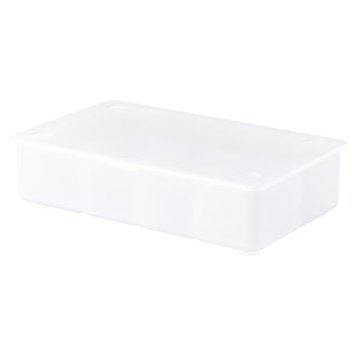 KEA GLIS transparent box with lid 34x21 cm on white background #40604121