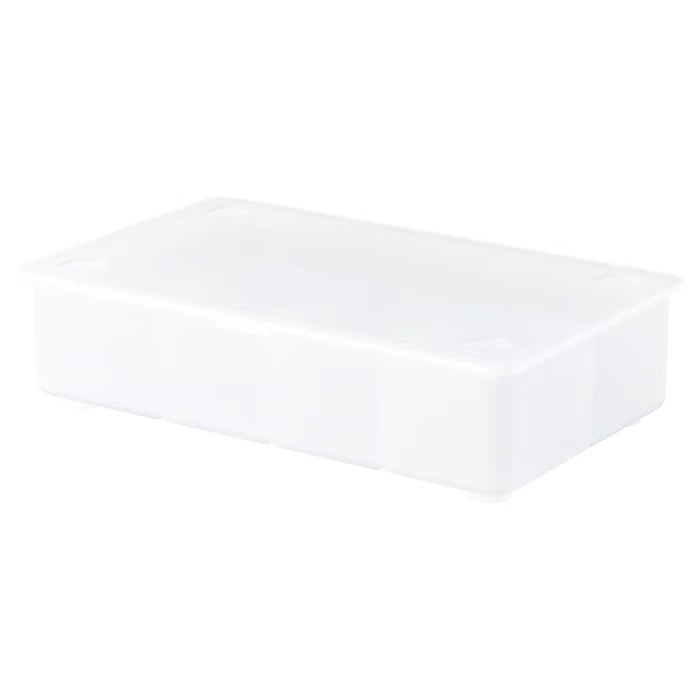 KEA GLIS transparent box with lid 34x21 cm on white background #40604121