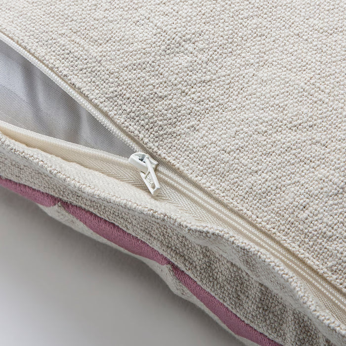 IKEA GOKVÄLLÅ Cushion Cover — White & Pink, 50x50 cm | Tassel & Embroidery Detail