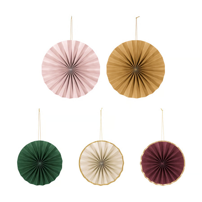  IKEA GOKVÄLLÅ multicolour round paper hanging decorations set of 5 in two sizes festive home décor #40617637
