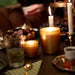  IKEA GOKVÄLLÅ sandalwood patchouli scented candle in glass styled in home interior setting