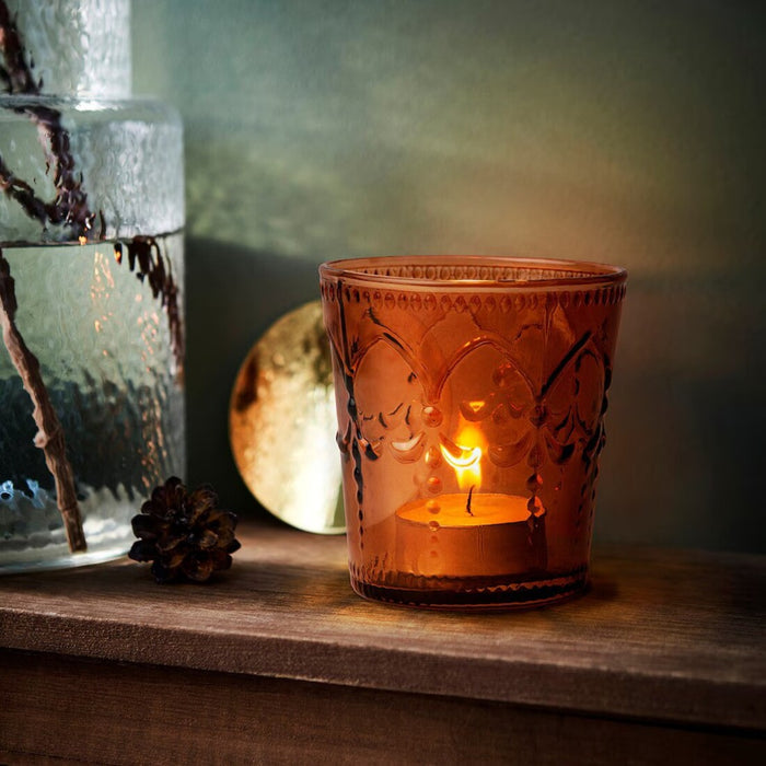 "Decorative tealight holder from IKEA, perfect for home ambiance.-40573860
