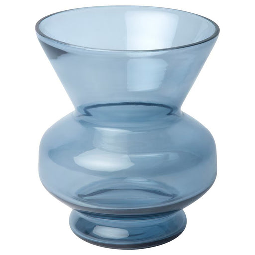 Digital Shoppy Elegant blue glass vase from IKEA, 13 cm (5 inches) in height 80573858