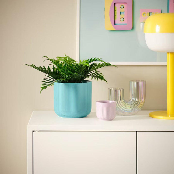 ikea blue plant pot Elegant IKEA GRADVIS 12 cm Blue-Turquoise Plant Pot | Perfect for Any Setting