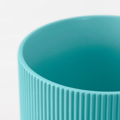 Digital Shoppy  IKEA GRADVIS blue-turquoise planter, 12 cm, set against a neutral background to highlight its color  60569334