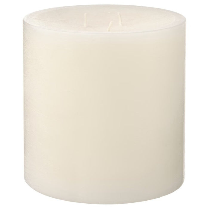 GRÄNSSKOG unscented white block candle with 3 wicks