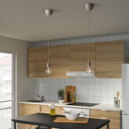 Digital Shoppy Modern beige cord set by IKEA GRÅVACKA, 1.8 m, shown with light bulb  10504929