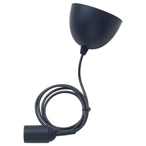 Digital Shoppy Close-up of dark-blue IKEA GRÅVACKA cord set for light bulb, 1.8 m length.  40504937